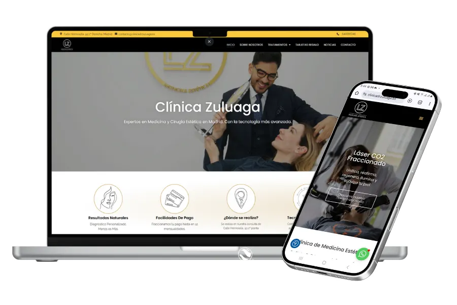 Página web clínicas estéticas