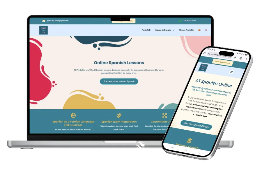 Diseño de página web para cursos